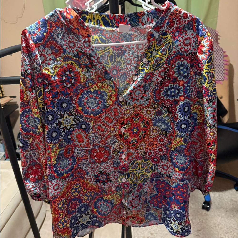 Floral Multicolor Women's Top
